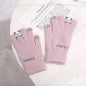 Knitted Gloves Touchscreen Winter Cute Panda Warm Goves For Cycling Women
