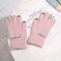 Knitted Gloves Touchscreen Winter Cute Panda Warm Goves For Cycling Women