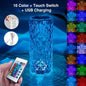 16 Colors LED Crystal Lamp Rose Light Touch Table Lamps Bedroom